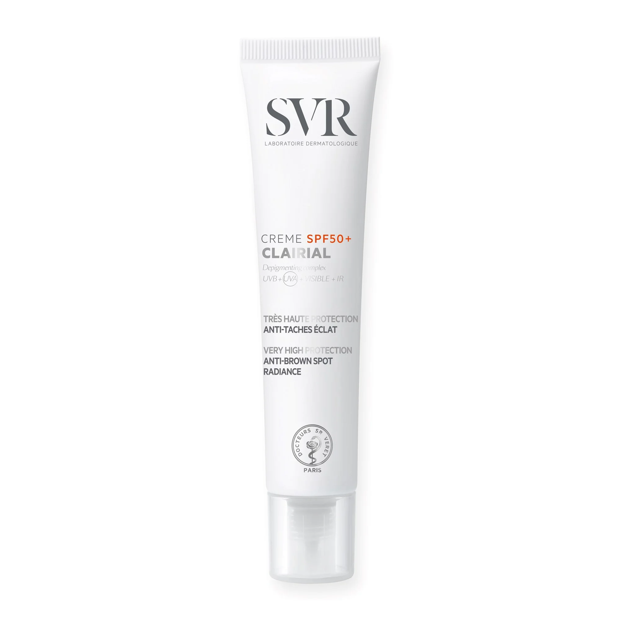 SVR Clairial SPF50 Sun Protection Which Attenuates Pigmented Spots and Prevents Rebounds