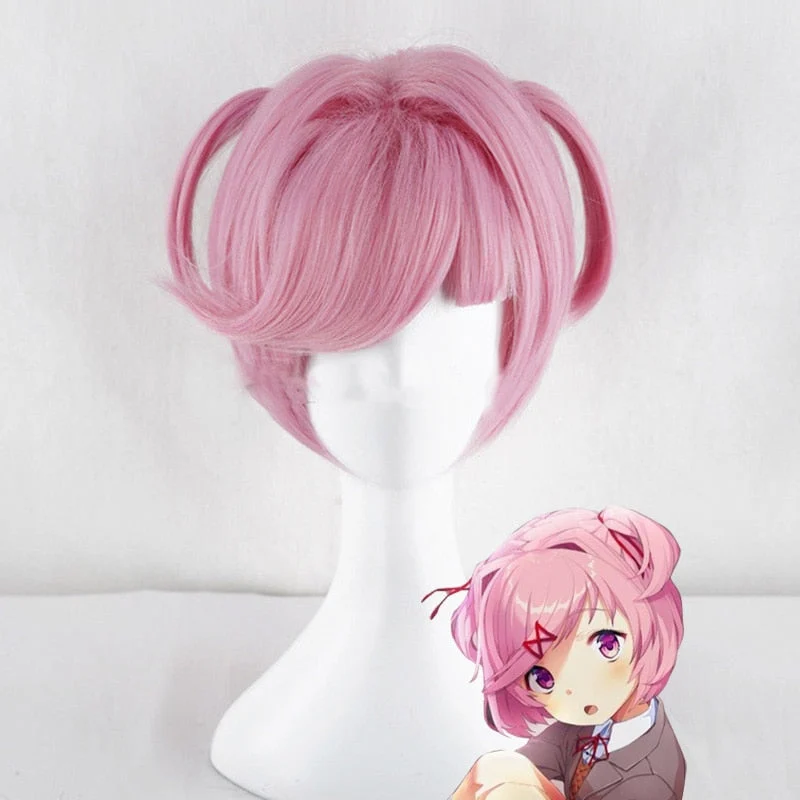Synthetic Wig | Anime Doki Doki Pink Cosplay