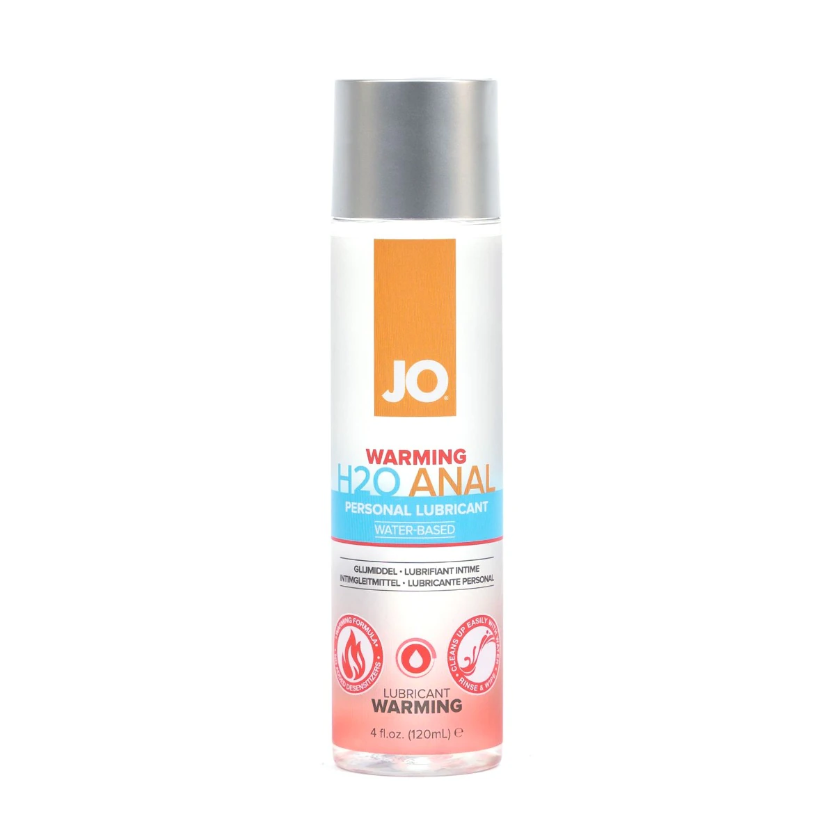 System JO H2O Anal Water-Based Warming Lubricant 4 Fl.Oz. (120 mL)