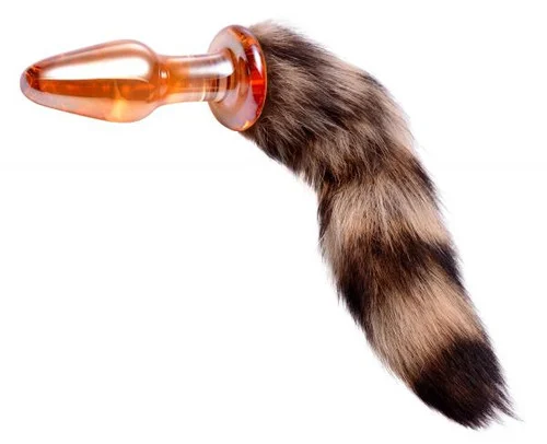 Tailz Bushy Fox Tail Glass Anal Plug