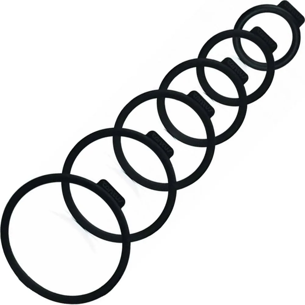 Tantus Silicone O-Rings Set, Pack of 6, Black