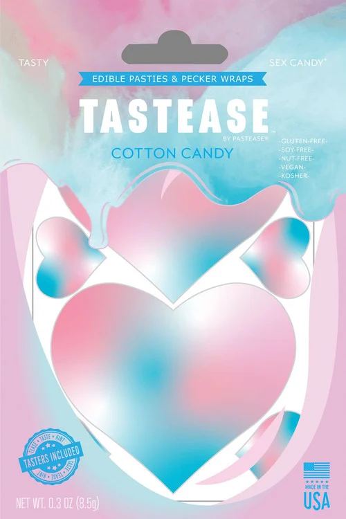 Tastease Cotton Candy Edible Nipple Pasties and Pecker Wraps