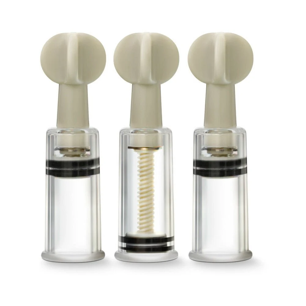 Temptasia Clit and Nipple Twist Suckers Set of 3, Clear
