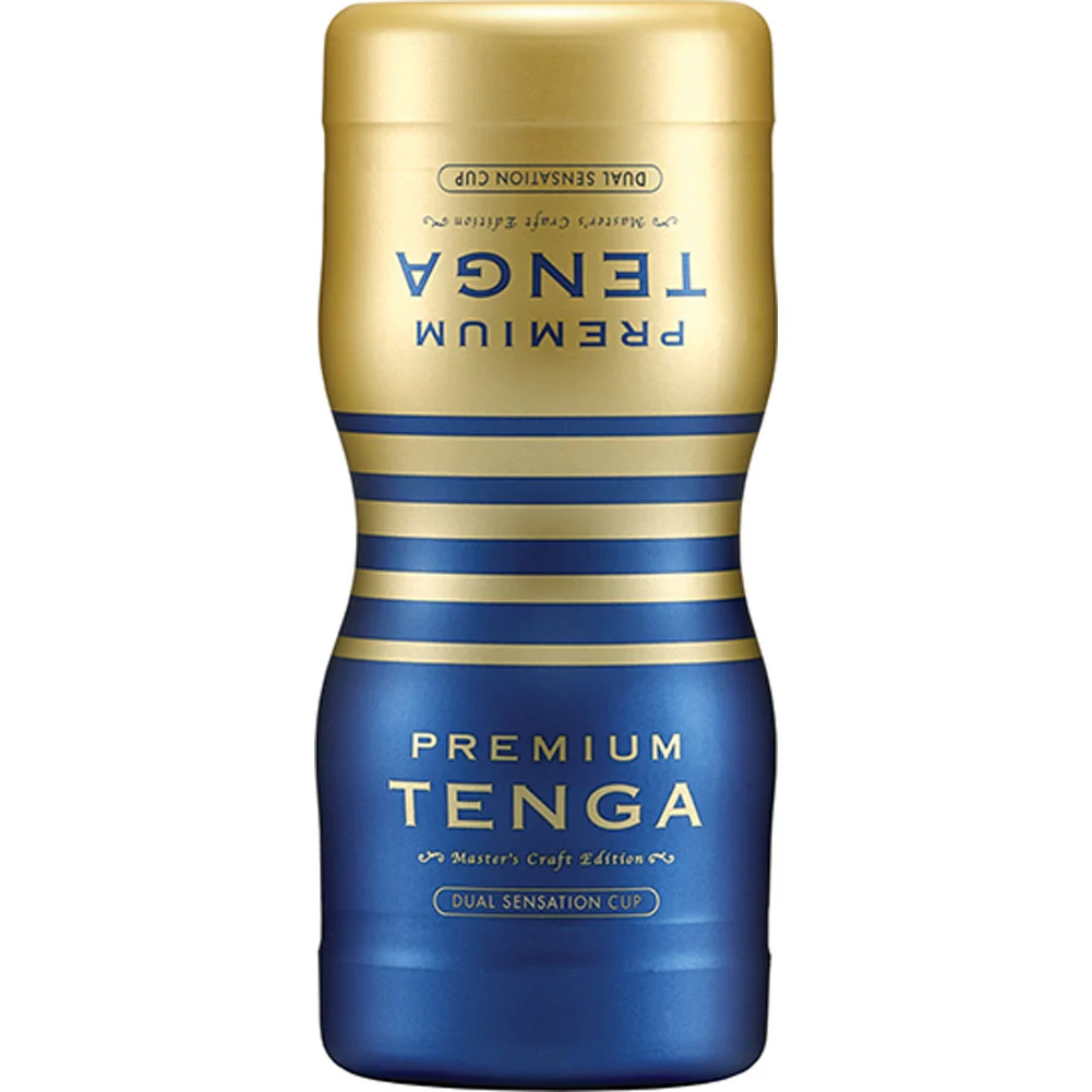 Tenga Premium Dual Sensation Cup Masturbator, Blue