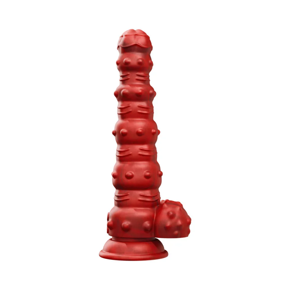 Tentra Rengol Studded Demon Thrusting Vibrating Remote-Control Silicone Dildo