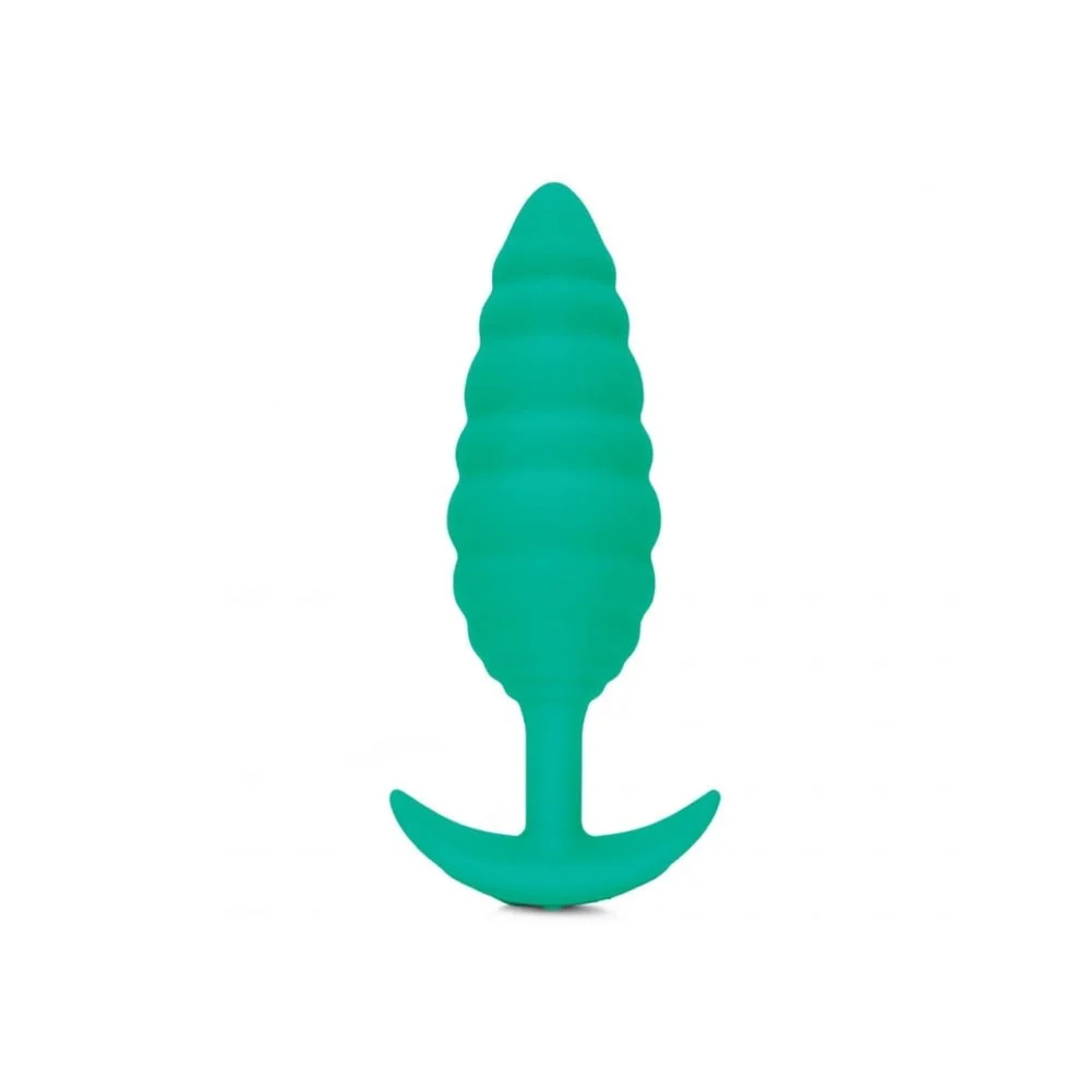 Texture Plug Twist Butt Plug, Green Large