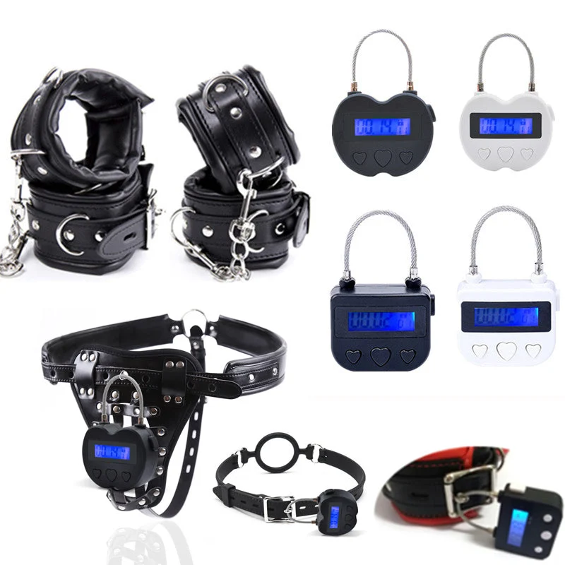 Timer Handcuffs | Gag Electronic Timer | BDSM Bondage Restraints