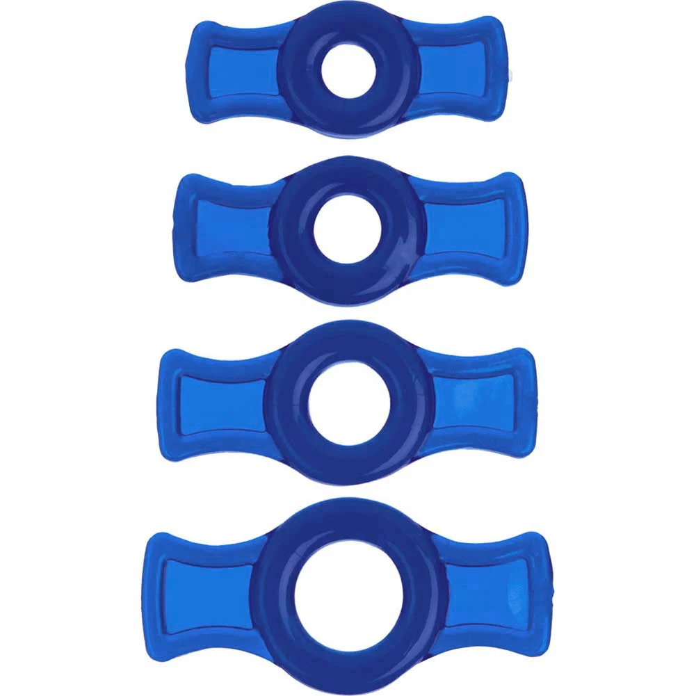 TitanMen Ultra Stretchy Penis Ring Set, Blue