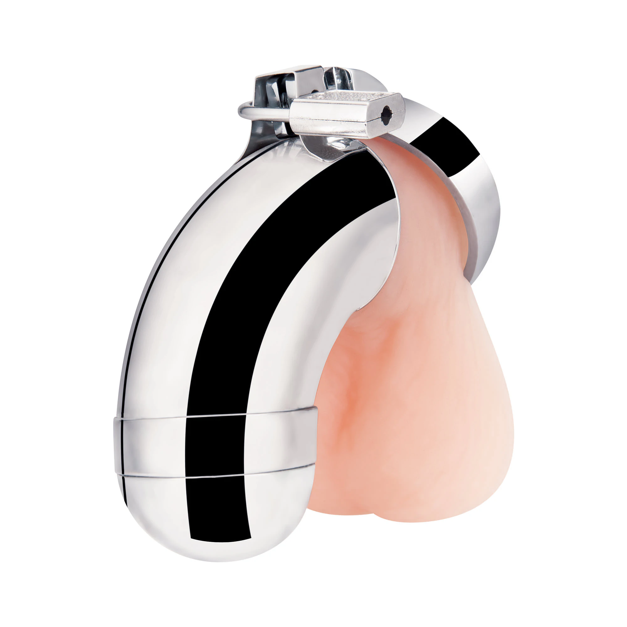 total submission stainless steel cock cage