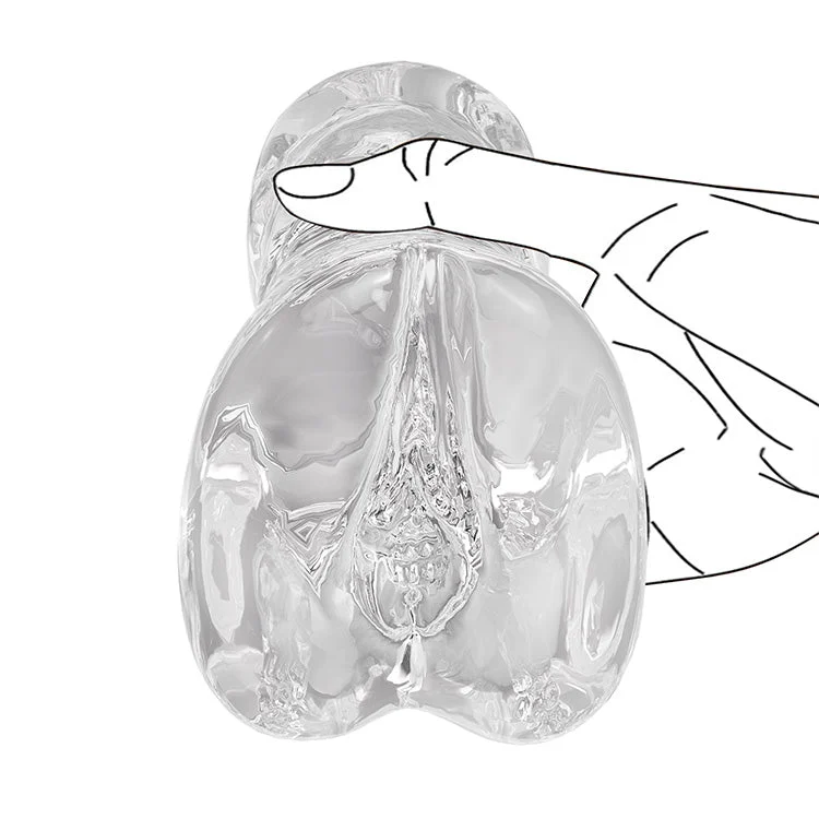 Transparent Dual-Entry Male Masturbator (Mini)