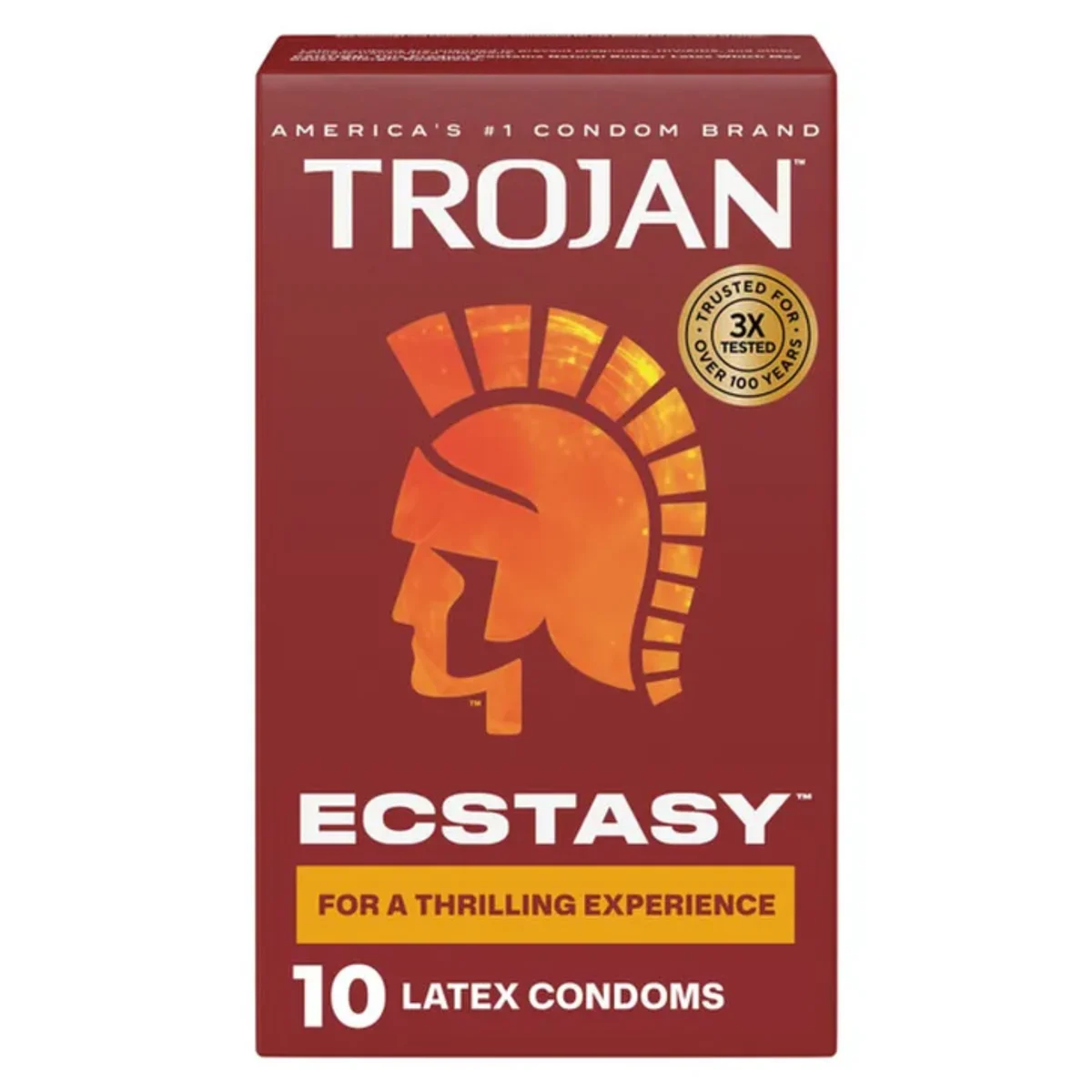 Trojan Ecstasy Ultra Ribbed 10 Pack