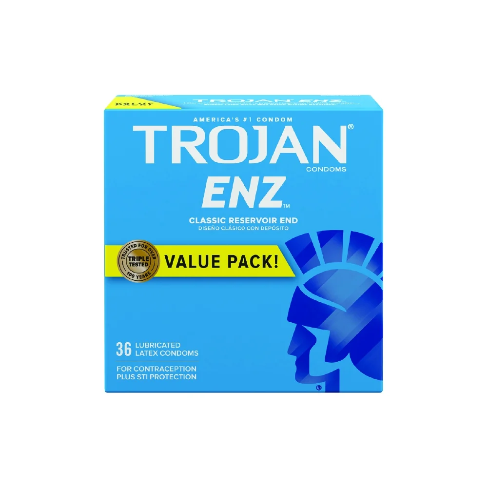 Trojan ENZ Classic Reservoir End 36 Count Lubricated Latex Condoms