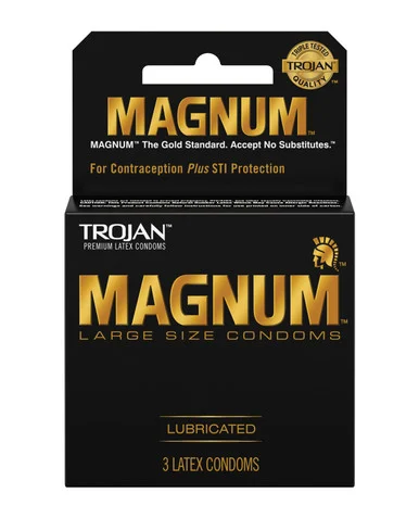 Trojan Magnum Lubricated Condoms - 3pk