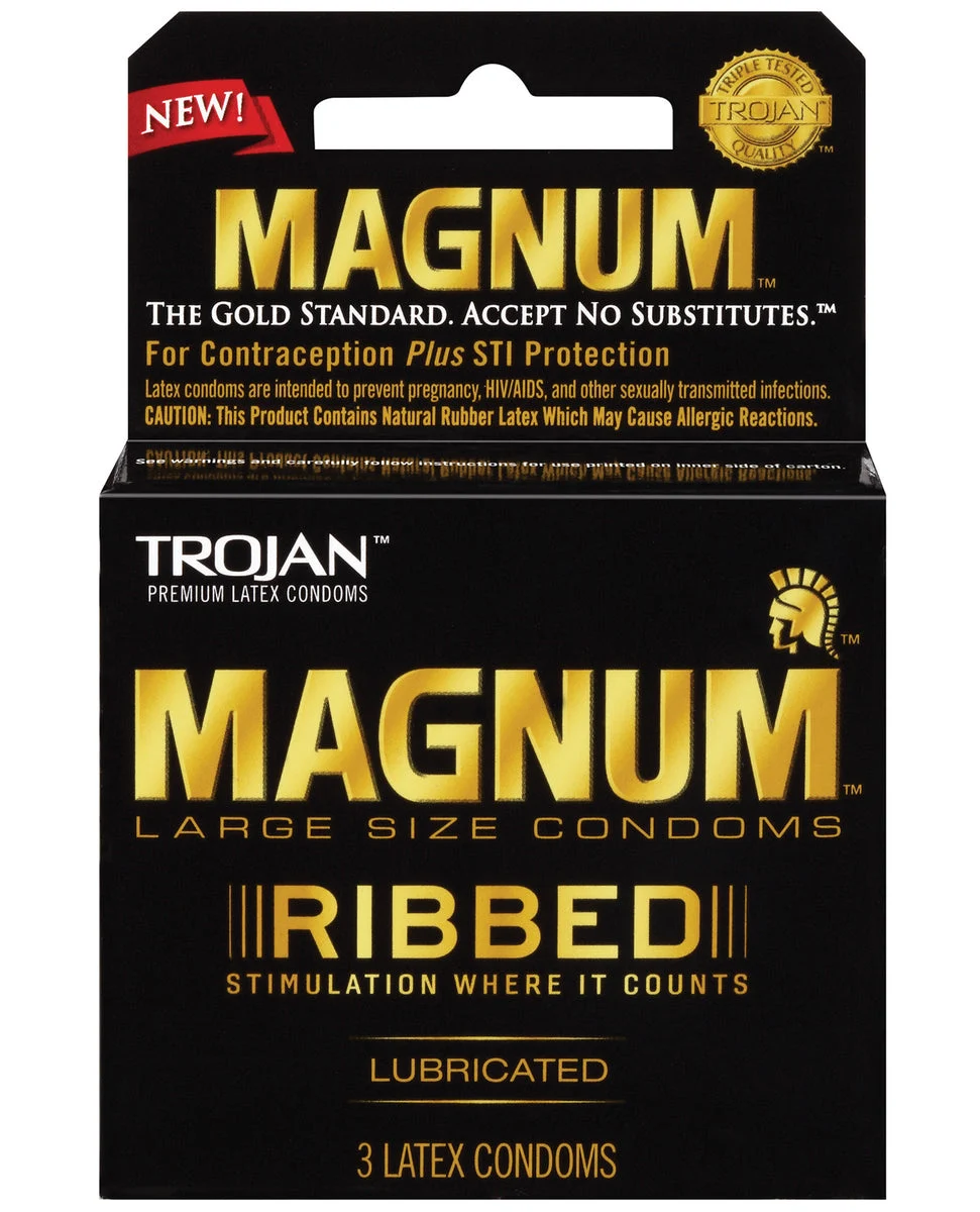 Trojan Magnum Ribbed 3 Pack