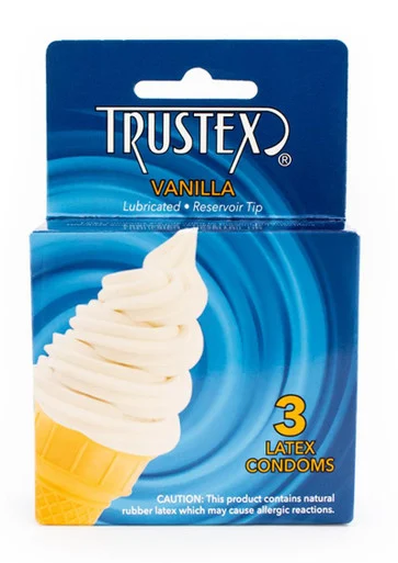 Trustex Vanilla Flavored Condoms - 3pk