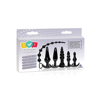 Try-Curious 6pc Anal Plug Kit
