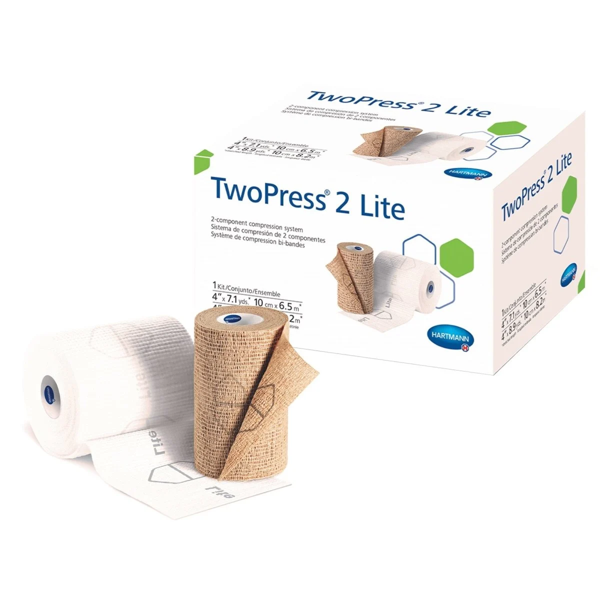 Twopress 2 Lite 2 Layer Compression Bandage System With Visible Indicators