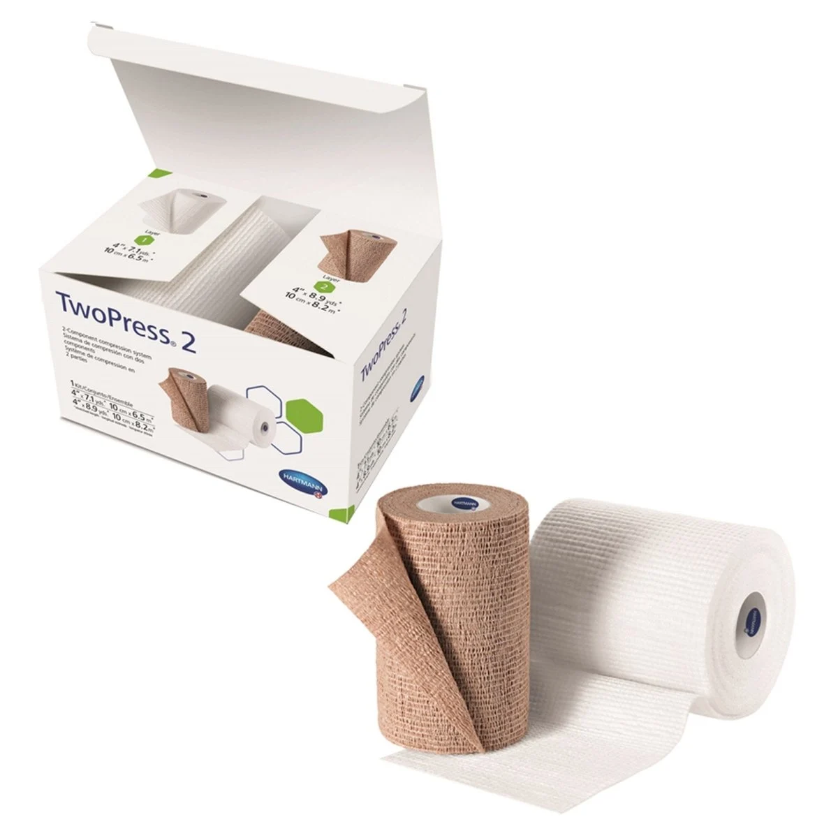 Twopress 2 Self Adherent Closure 2 Layer Compression Bandage System