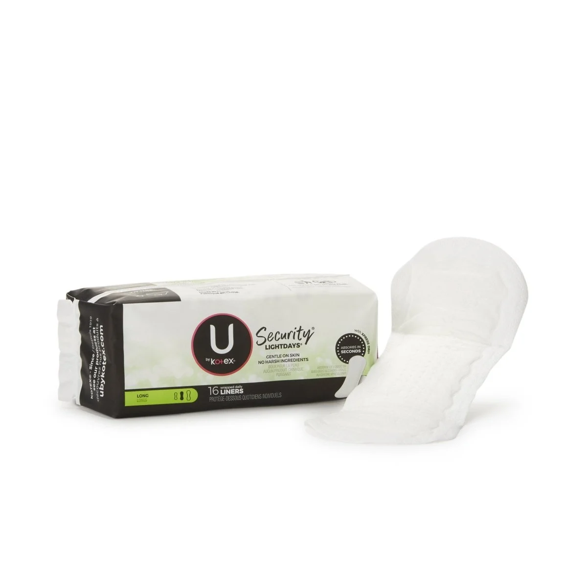 U By Kotex Security Lightdays Wrapped Liners