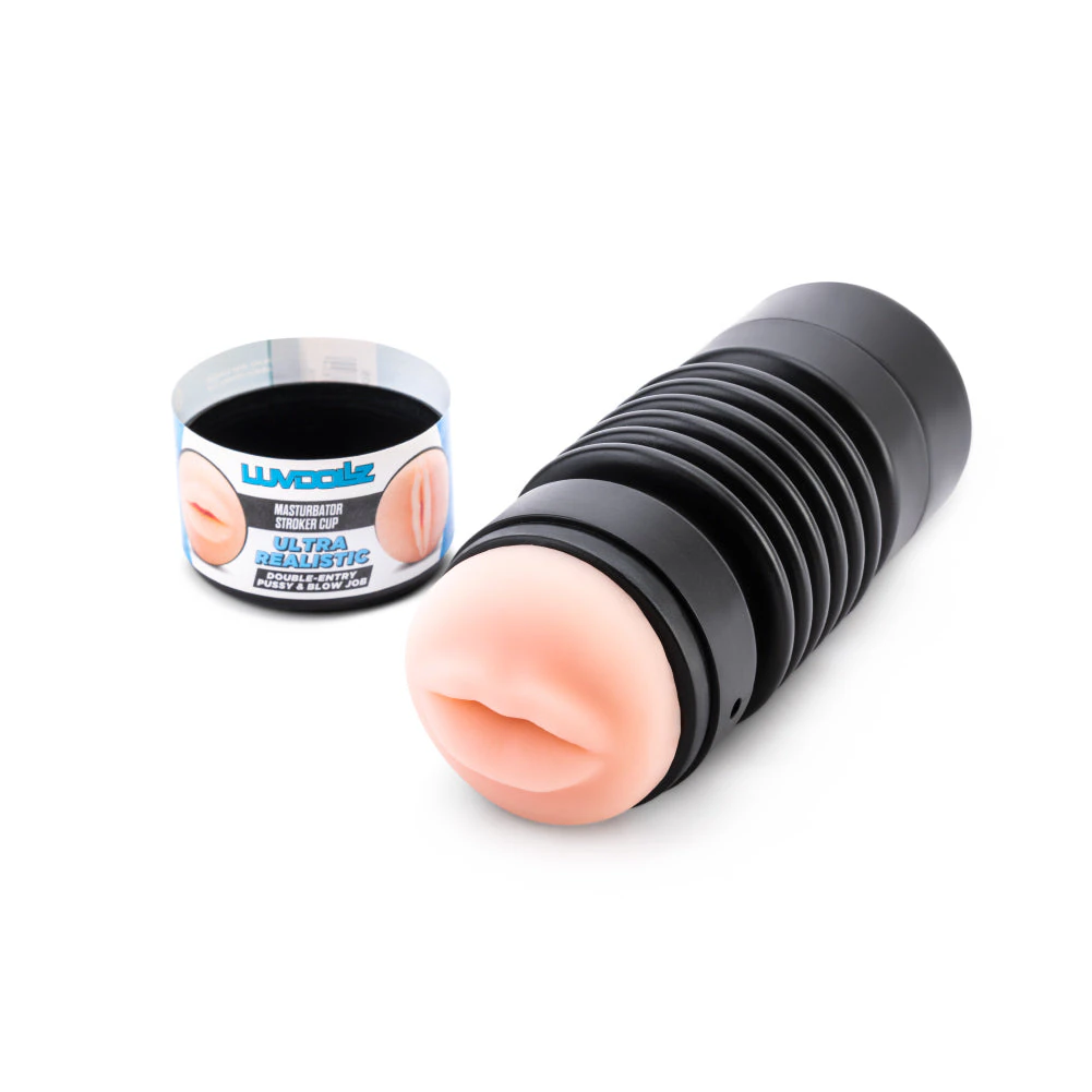 ultra-realistic double-entry pussy & blow job masturbator cup