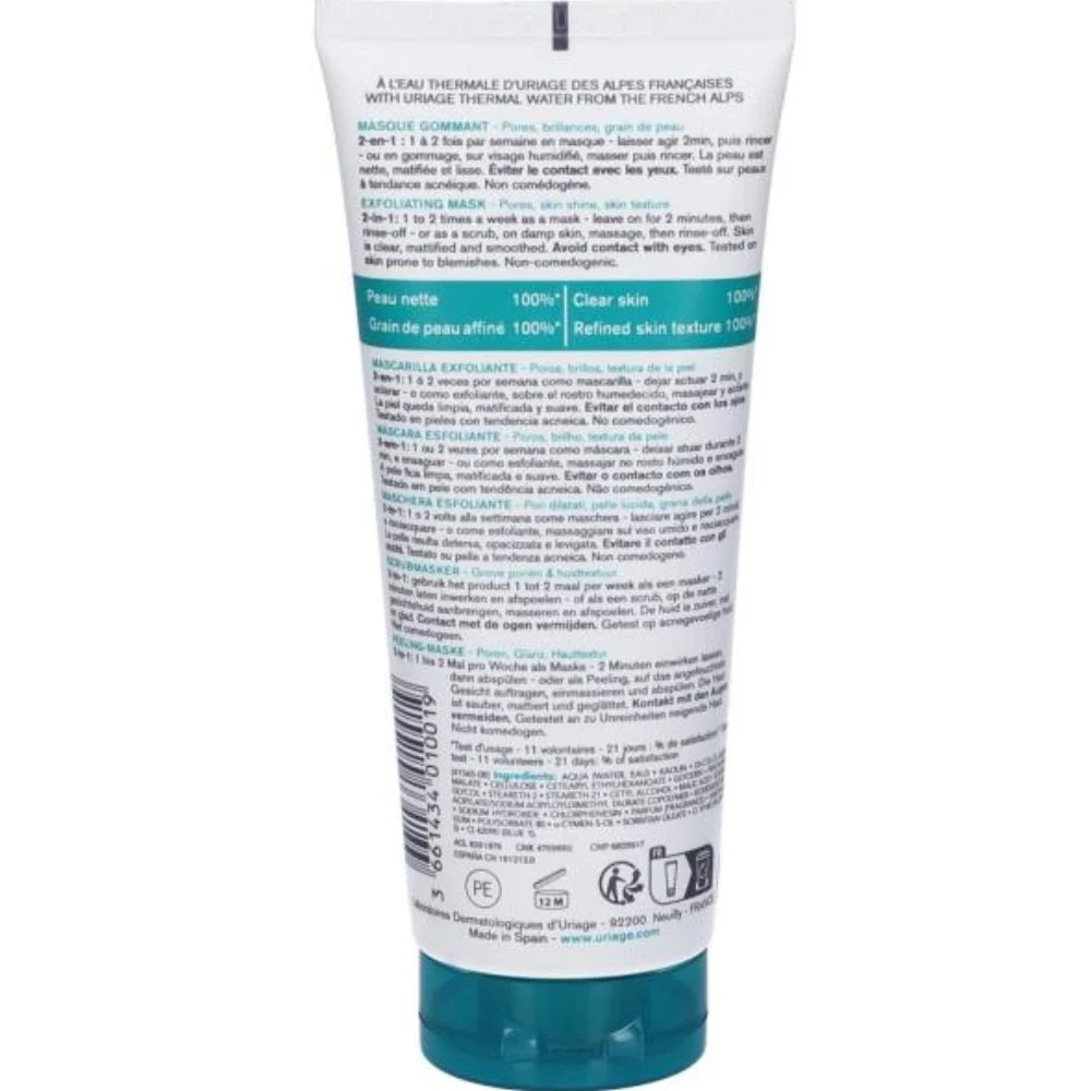 Uriage Hyséac Exfoliating Mask, Oily to Combination Skin