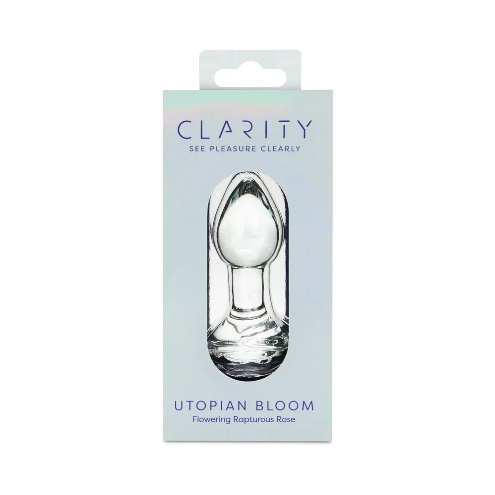Utopian Bloom Glass Dildo Clear