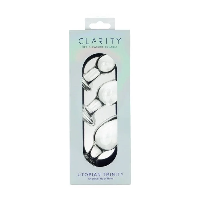 Utopian Trinity – 3-Piece Glass Butt Plug Set for Beginners
