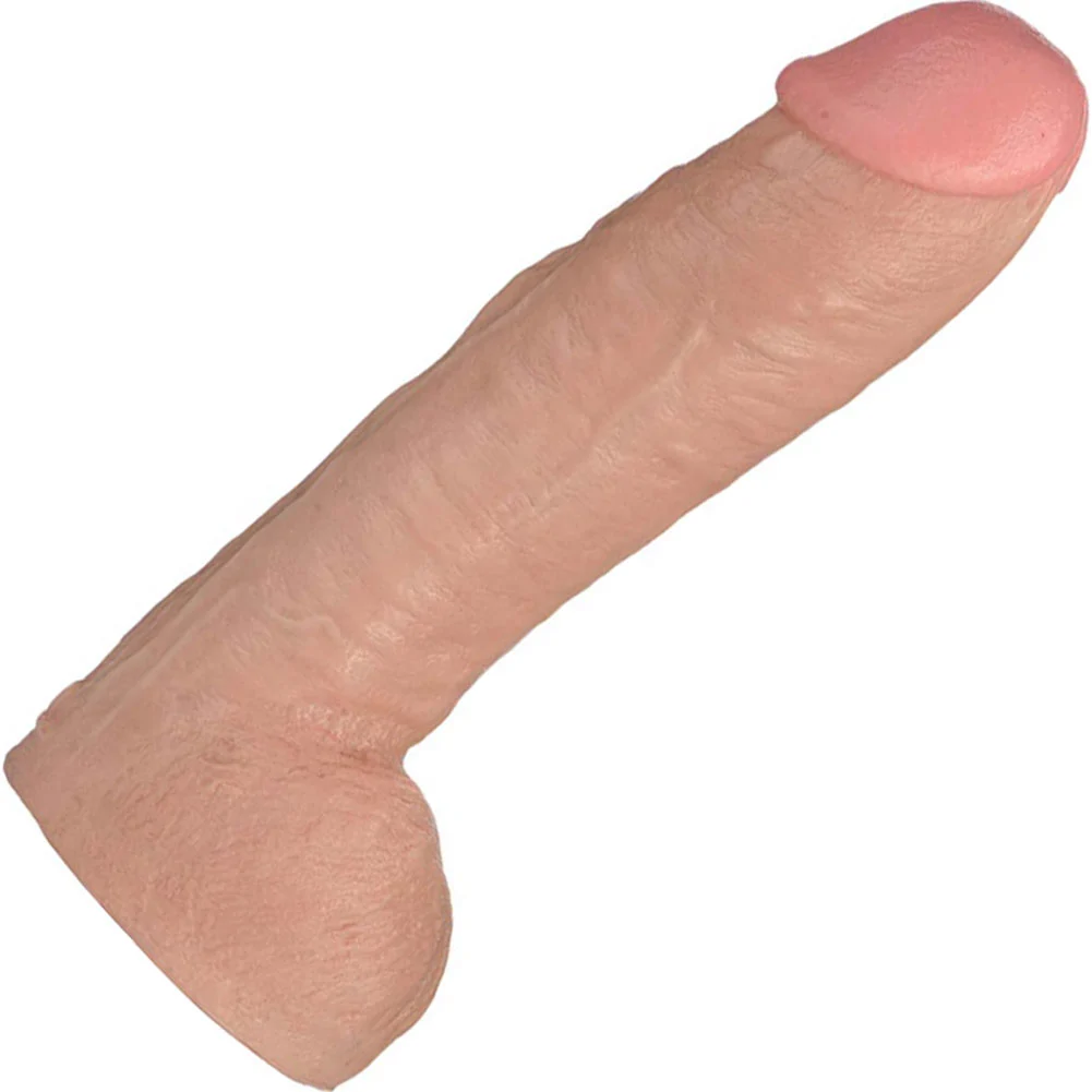 Vac-U-Lock Hung Realistic Dildo with Balls, 12", Vanilla