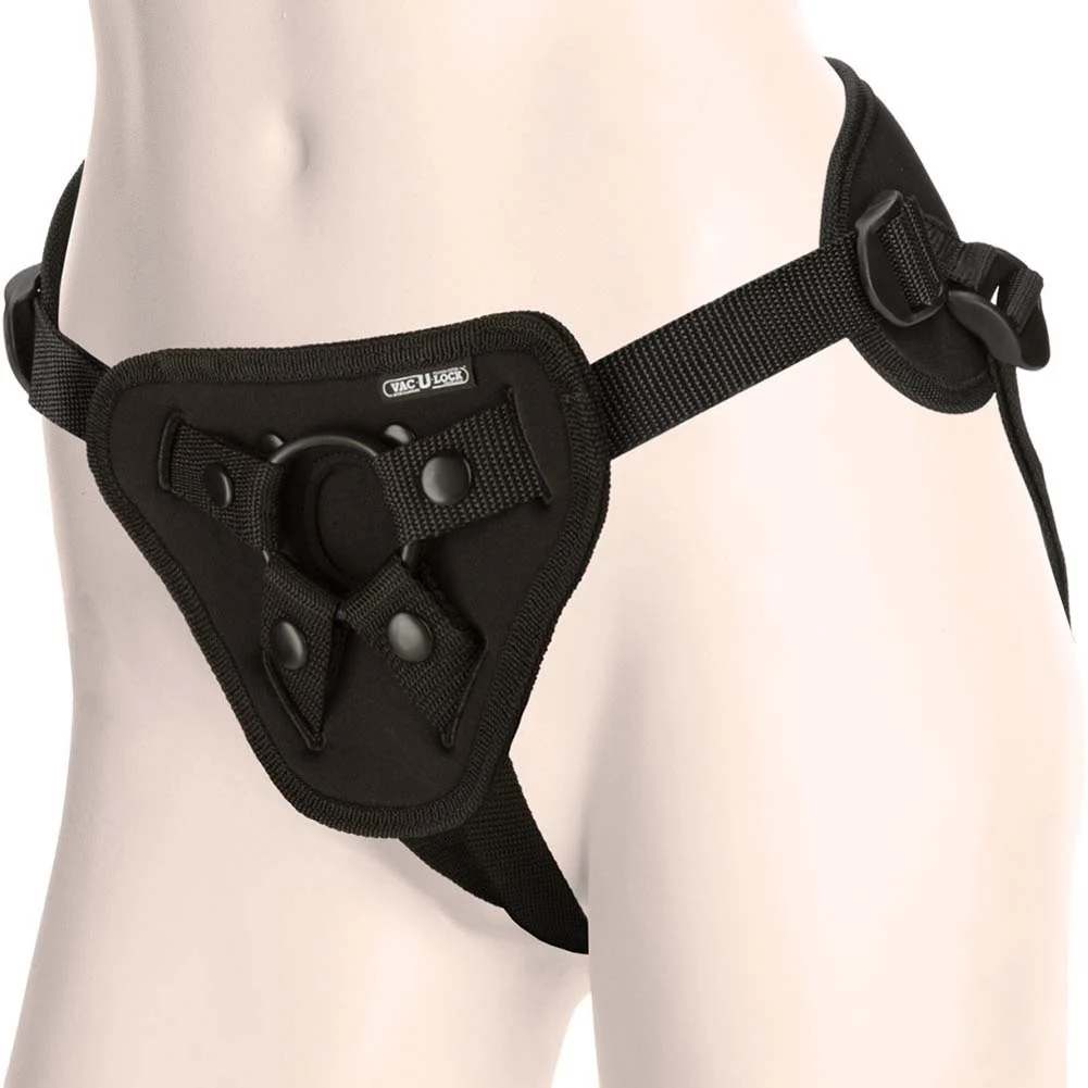 Vac-U-Lock Platinum Edition Unisex Supreme Harness with Plug, Black