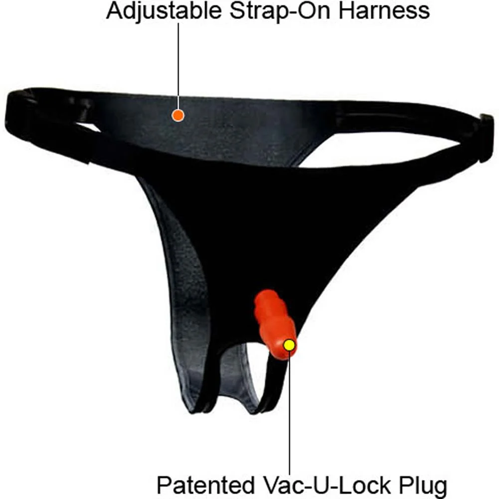 Vac-U-Lock Ultra Harness with Red Attachment Plug, Black