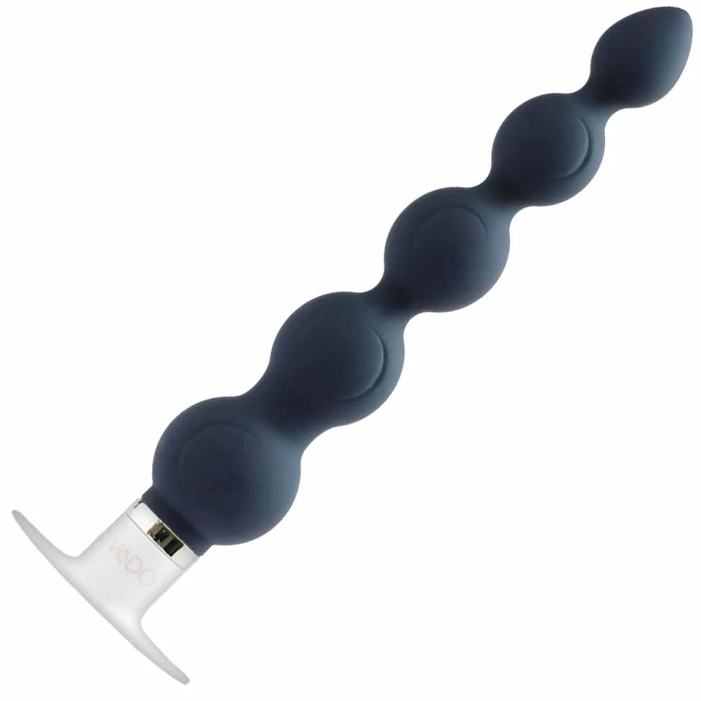 VeDO Quaker Waterproof Silicone Anal Vibrator, 8.5", Just Black