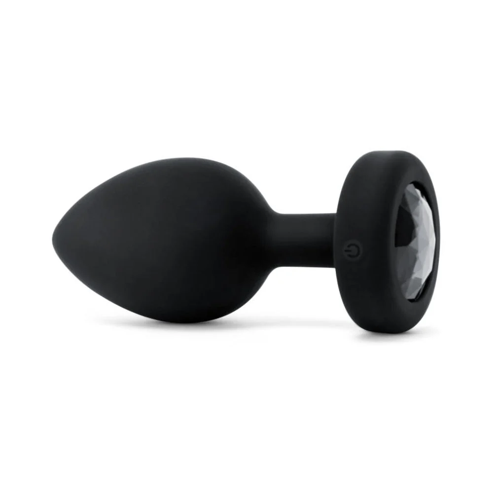 Vibrating Jewel Butt Plug 2XL Black