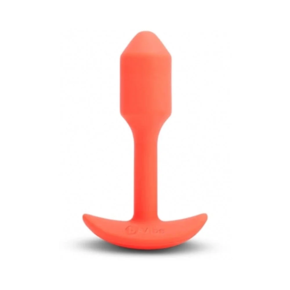 Vibrating Snug Plug Butt Plug, Small Orange