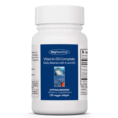 Vitamin D3 Complete Daily Balance with A and K2 (Allergy Research Group)