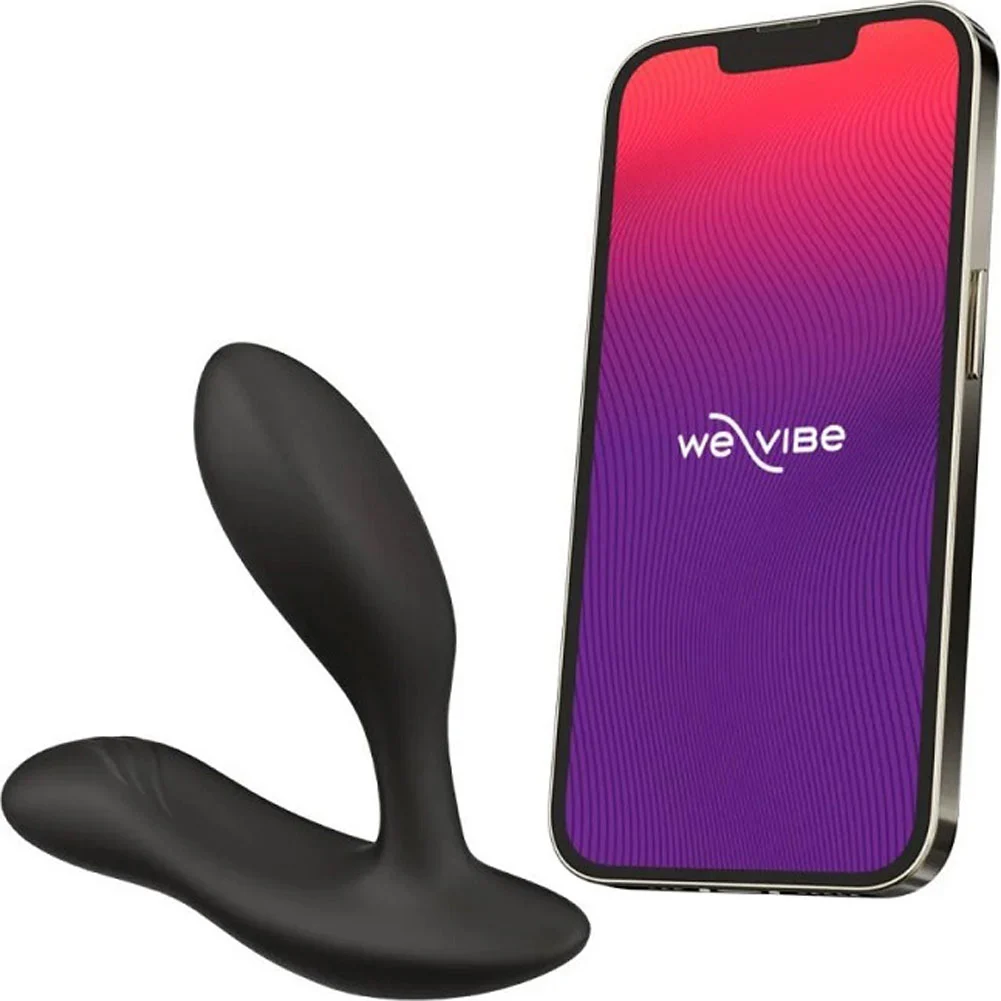 We-Vibe Vector Plus Smartphone App Controlled Prostate Massager, 4", Charcoal Black