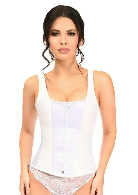White Satin Corset Top by Daisy Corsets