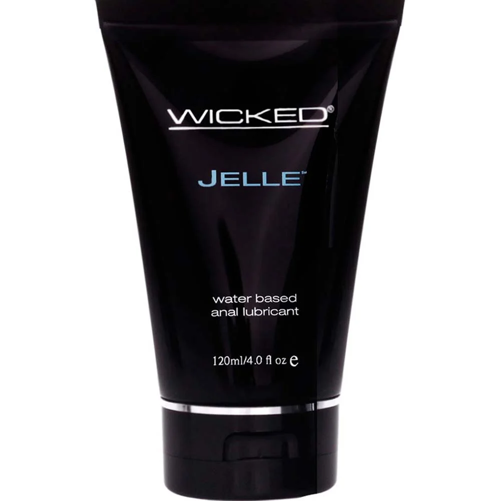 Wicked Jelle Water Based Anal Lubricant, 4 fl.oz (120 mL), Gel