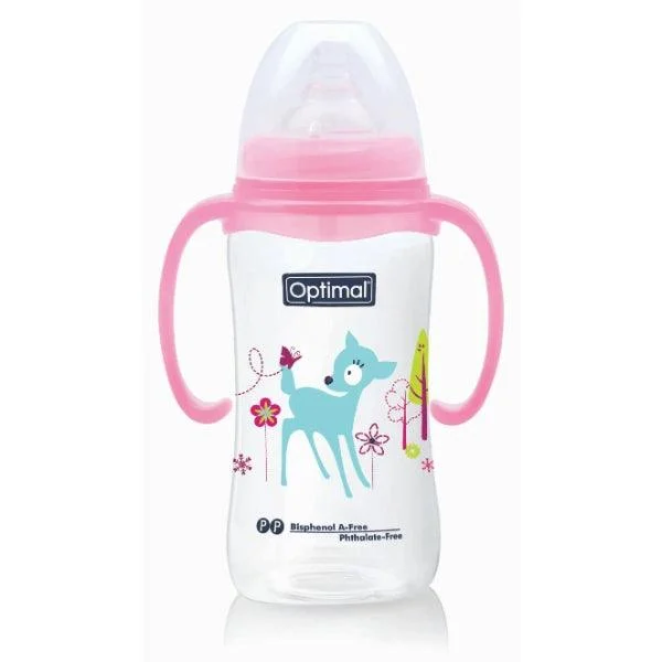 Wide Neck Feeding Bottle With Handle 240 ML