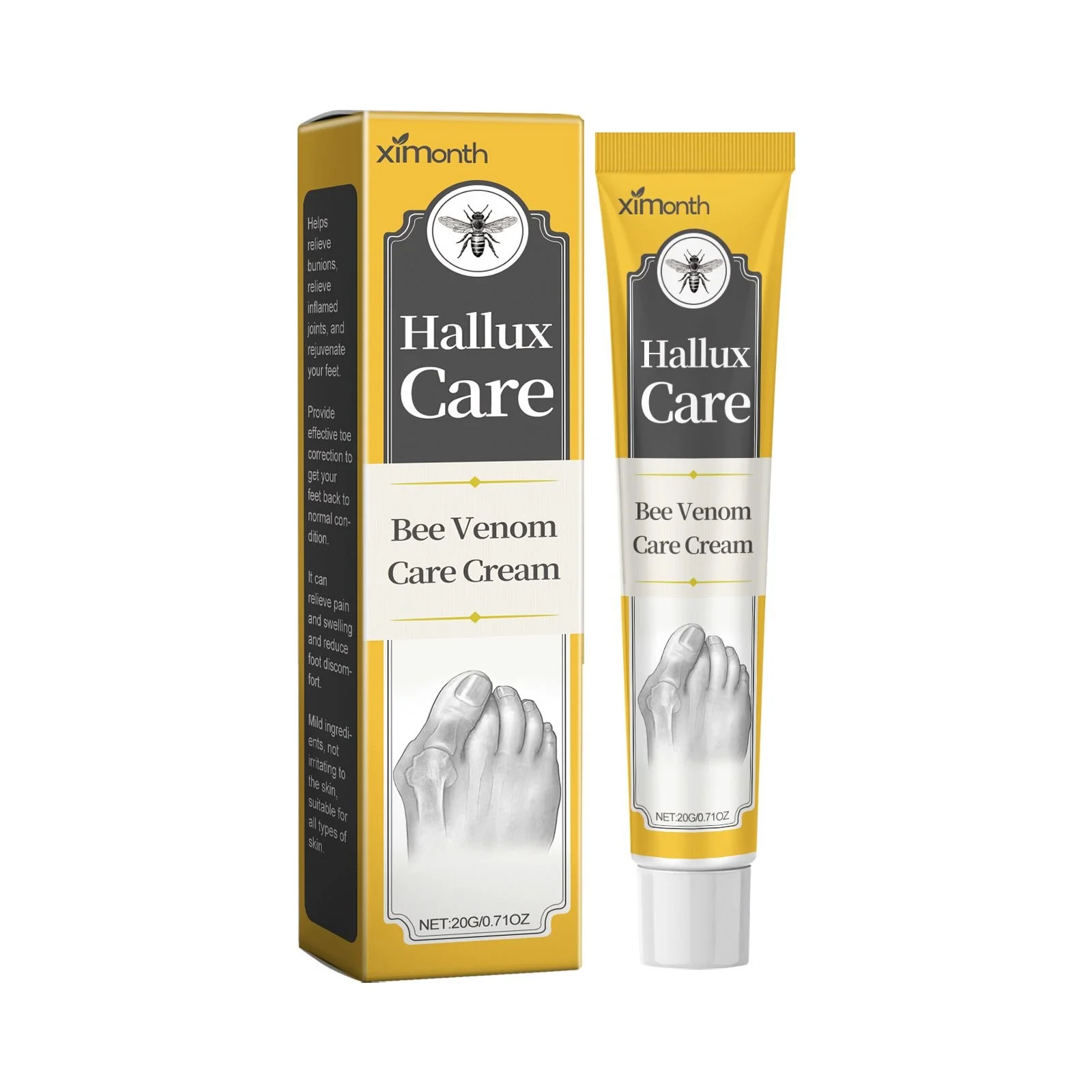 Ximonth Bee Venom Care Cream, Bee Venom Care Cream To Relieve Inflammation, Pain Swelling Can Improve Joint Health Bunions Adjuvant Therapy