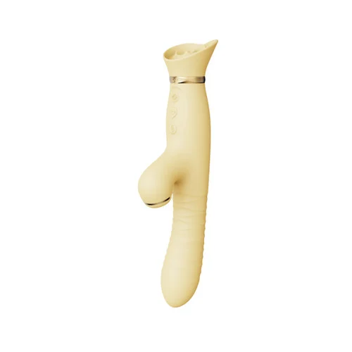 Zalo Lemon Yellow Rose Thruster Rabbit Vibrator