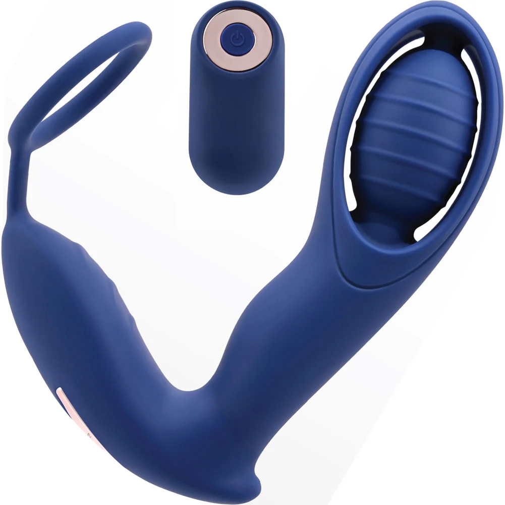 Zero Tolerance Extra Mile Remote-Controlled Prostate Vibrator, 5.75", Blue
